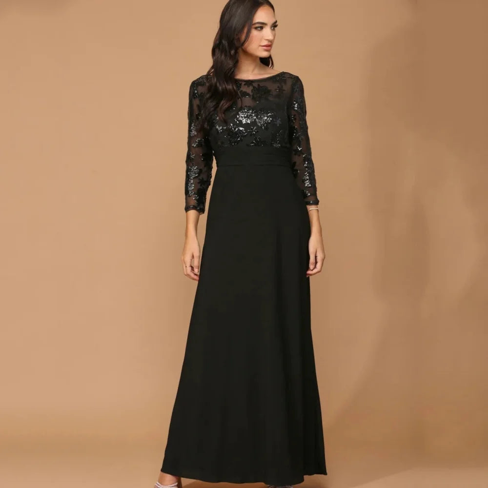 Formal Customized Mother of Dresses Elegant A Line Bride Party Dress Lace Floor Length Evening Gowns robes invitée mariage