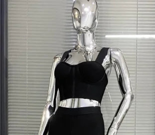 2023 Summer Women Sexy Tops Pants Set Bandage Fashion Shining Diamond Celebrate Nightclub Party Women's Set Wholesale Jacket 2