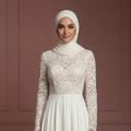 Affordable Hijab Bridal Gown Budget Modest Wedding Dress Muslim