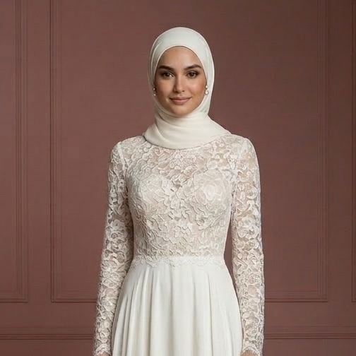 Affordable Hijab Bridal Gown Budget Modest Wedding Dress Muslim