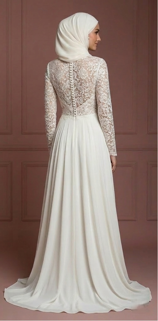 Affordable Hijab Bridal Gown Budget Modest Wedding Dress Muslim