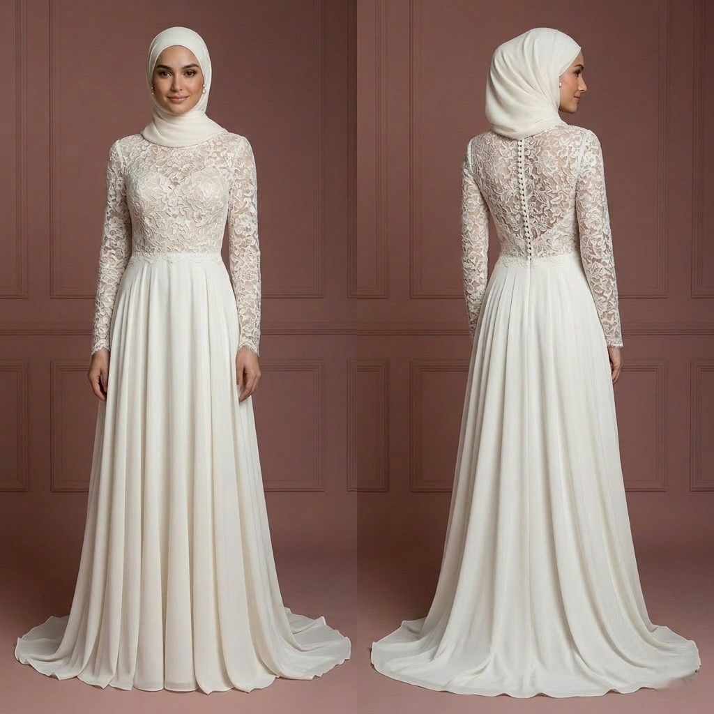 Affordable Hijab Bridal Gown Budget Modest Wedding Dress Muslim