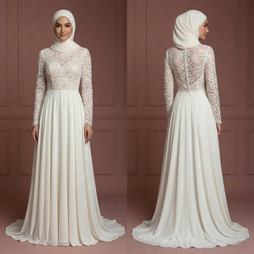 Affordable Hijab Bridal Gown Budget Modest Wedding Dress Muslim