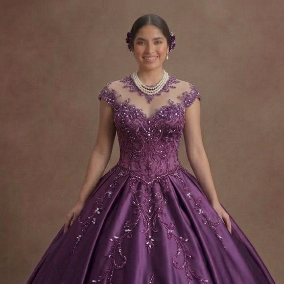 Amethyst Purple Quinceañera Dress Silk Blend 2026