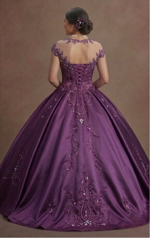 Amethyst Purple Quinceañera Dress Silk Blend 2026