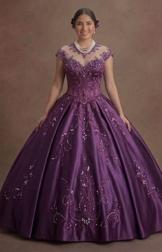 Amethyst Purple Quinceañera Dress Silk Blend 2026