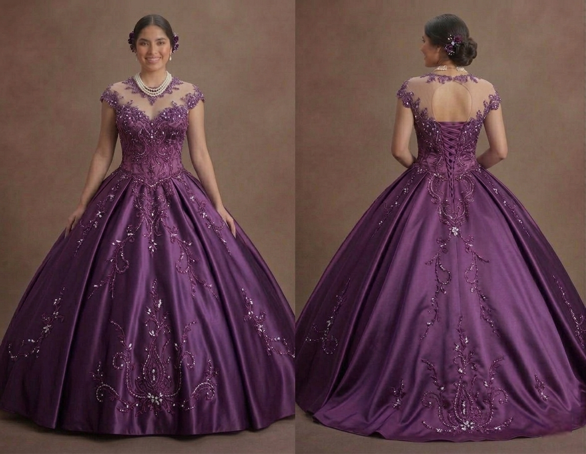 Amethyst Purple Quinceañera Dress Silk Blend 2026