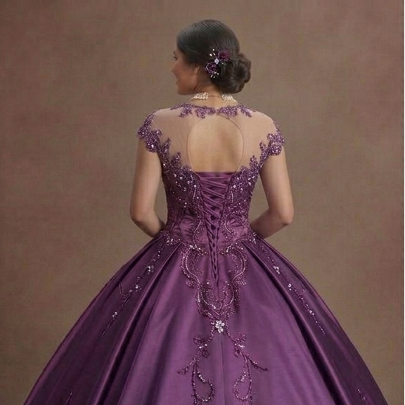 Amethyst Purple Quinceañera Dress Silk Blend 2026