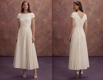 Ankle-Length Wedding Dresses with Chic Simplicity