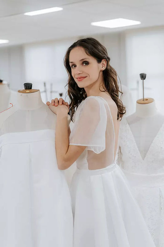 2 i 1 sjöjungfru bröllopsklänning modern ärmlös båge satin domstol tåg brud klänning prinsessa vestido de novia