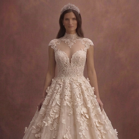 Appliqué Lace Wedding Dresses with Romantic Texture