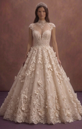 Appliqué Lace Wedding Dresses with Romantic Texture
