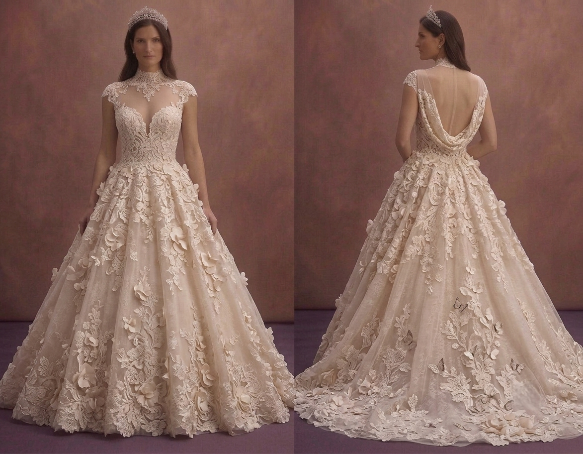 Appliqué Lace Wedding Dresses with Romantic Texture
