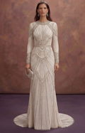 Art Deco Beaded Wedding Dresses with Glamorous Details