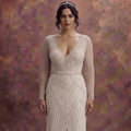 Art Deco Wedding Dresses with Glamorous Beading