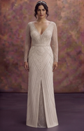 Art Deco Wedding Dresses with Glamorous Beading
