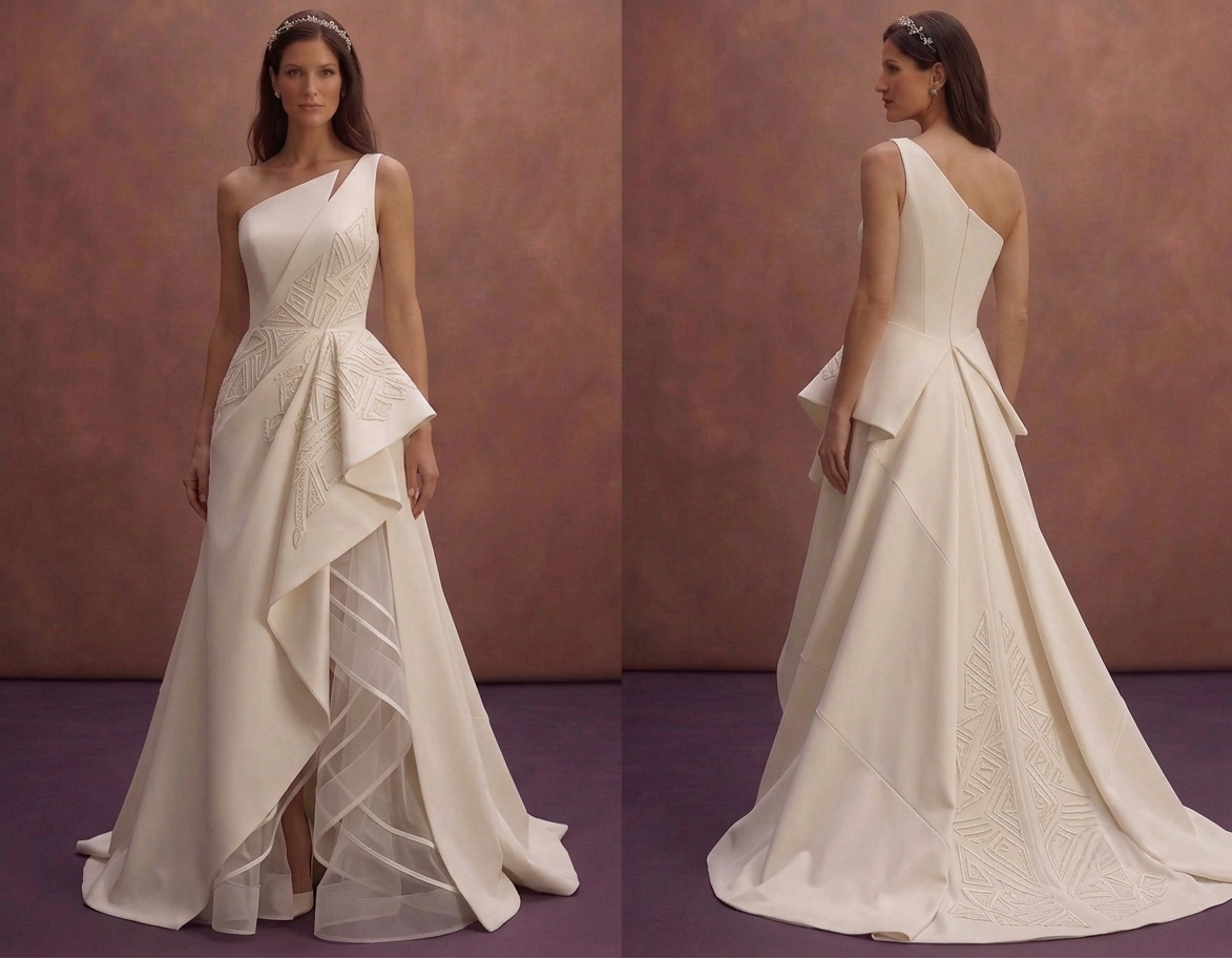 Asymmetrical Wedding Dresses with Contemporary Elegance