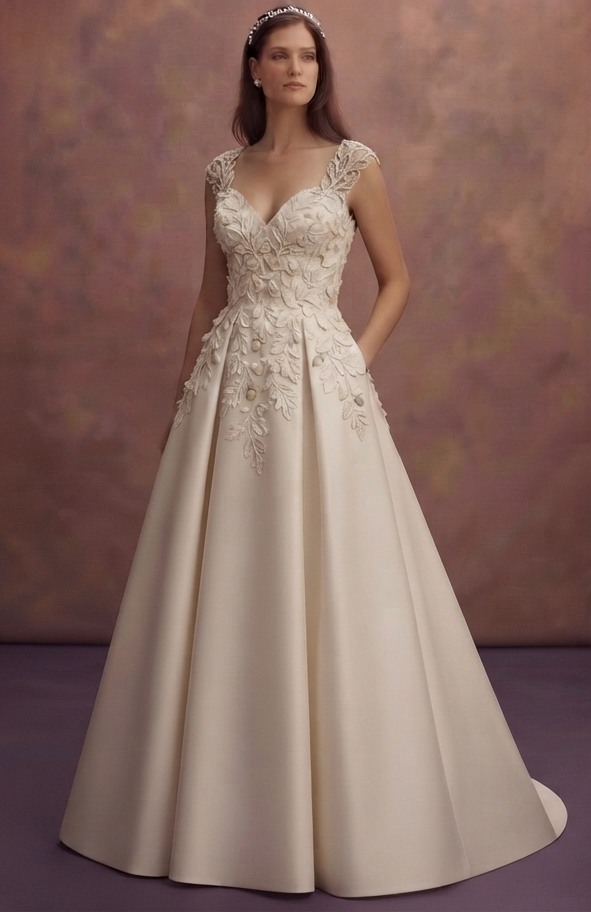 Autumn Mikado Wedding Dresses with Rich Textures