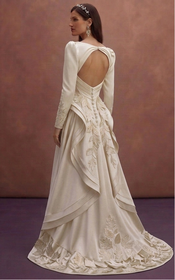 Autumn Wedding Dresses with Rich Satin Elegance