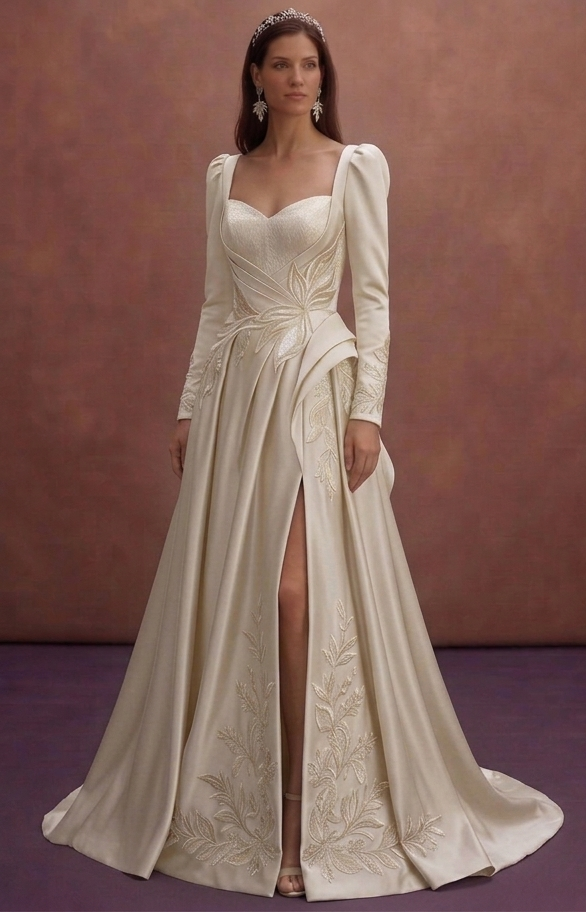 Autumn Wedding Dresses with Rich Satin Elegance