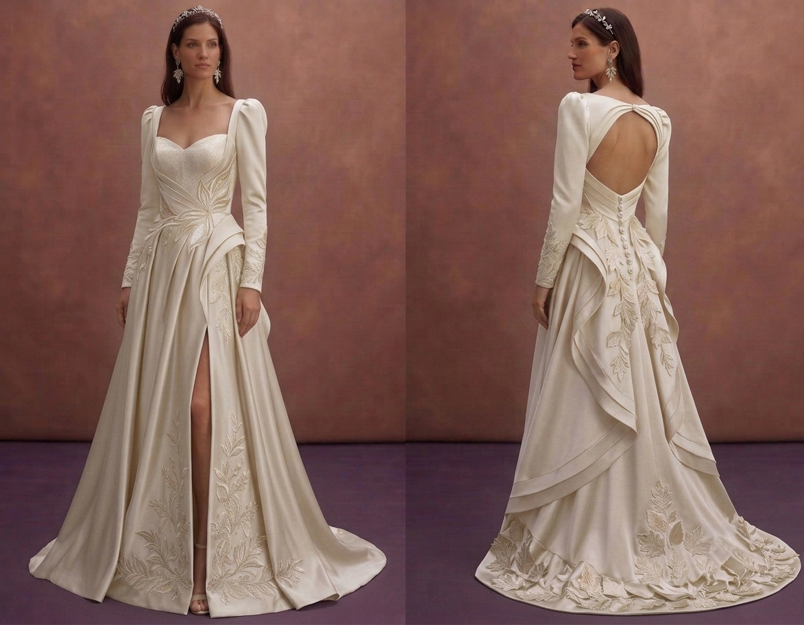 Autumn Wedding Dresses with Rich Satin Elegance