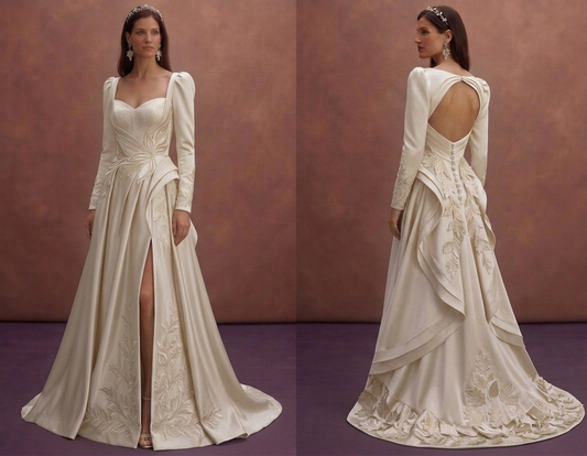 Autumn Wedding Dresses with Rich Satin Elegance
