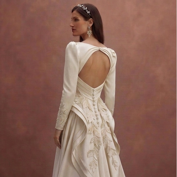Autumn Wedding Dresses with Rich Satin Elegance