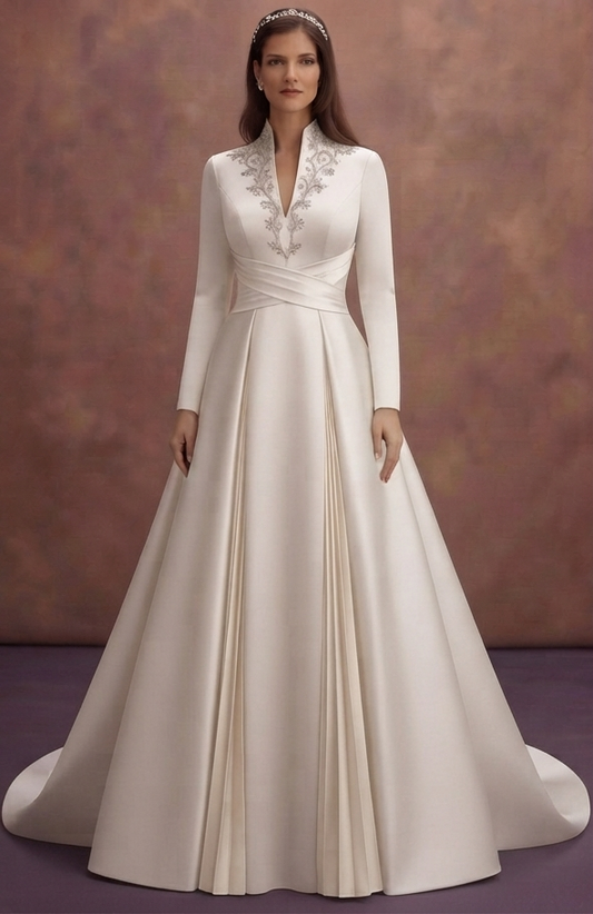Autumn Wedding Dresses with Rich Satin Fabrics