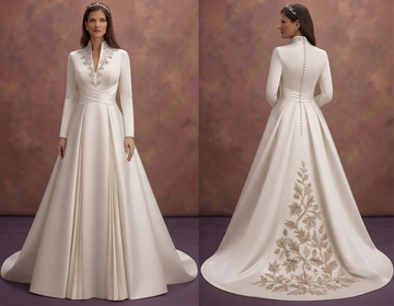 Autumn Wedding Dresses with Rich Satin Fabrics