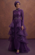 Azure Layered Muslim Prom Dresses – Unique & Fashion-Forward