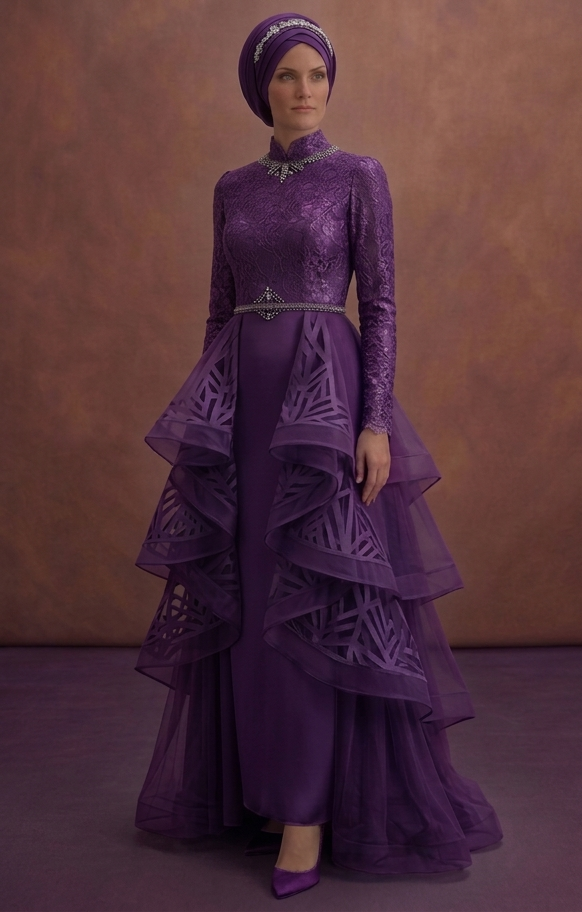 Azure Layered Muslim Prom Dresses – Unique & Fashion-Forward