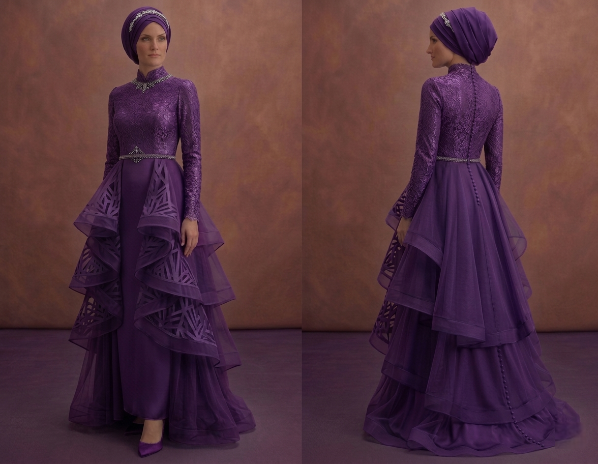 Azure Layered Muslim Prom Dresses – Unique & Fashion-Forward