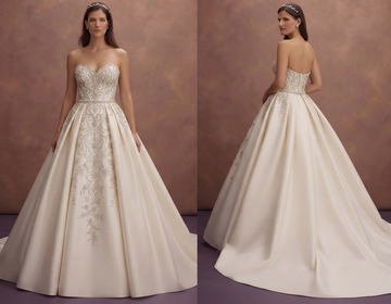 Ball Gown Wedding Dresses with Embroidered Bodices