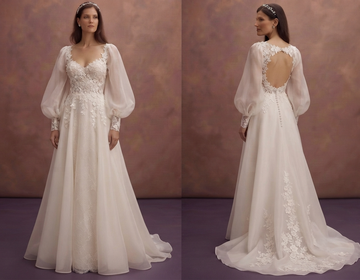 Balloon Sleeve Wedding Dresses with Romantic Style