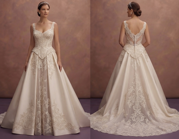 Basque Waist Wedding Dresses with Classic Silhouette