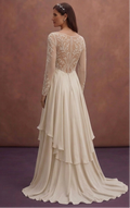 Beach Bridal Dresses with Lightweight Silk Chiffon