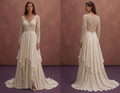 Beach Bridal Dresses with Lightweight Silk Chiffon