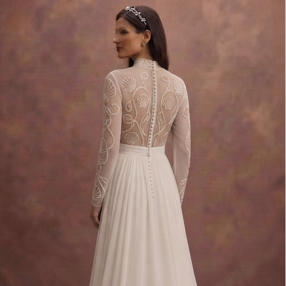 Beach Wedding Dresses in Soft Chiffon Fabric