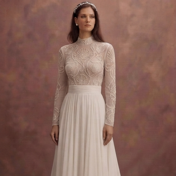 Beach Wedding Dresses in Soft Chiffon Fabric