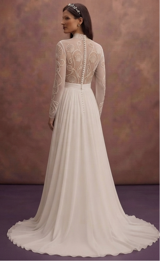 Beach Wedding Dresses in Soft Chiffon Fabric