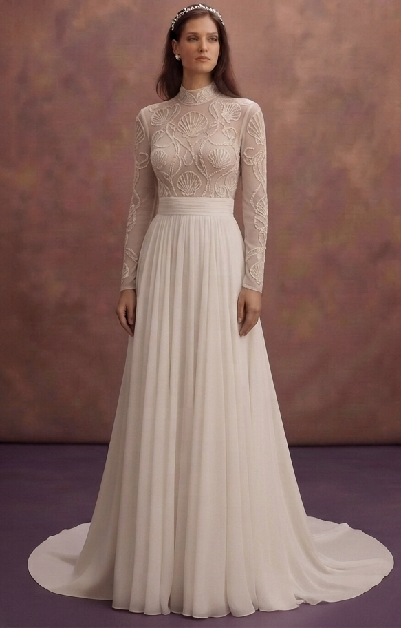Beach Wedding Dresses in Soft Chiffon Fabric