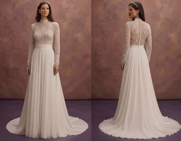 Beach Wedding Dresses in Soft Chiffon Fabric