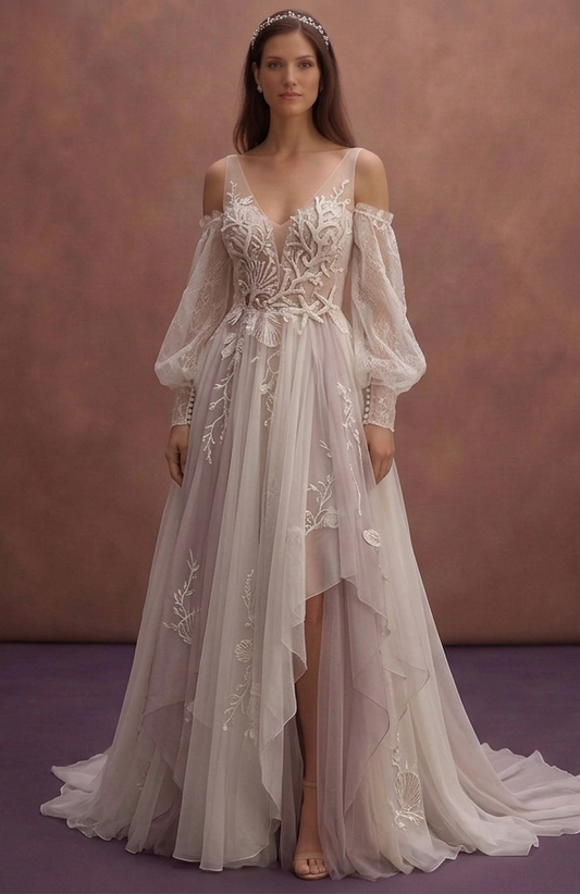 Beach Wedding Dresses with Lightweight Fabrics