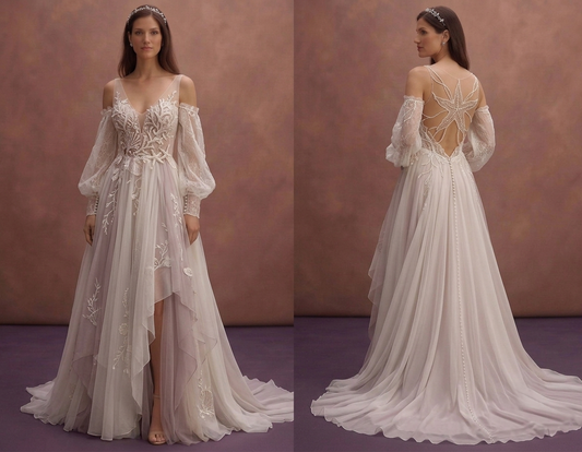 Beach Wedding Dresses with Lightweight Fabrics