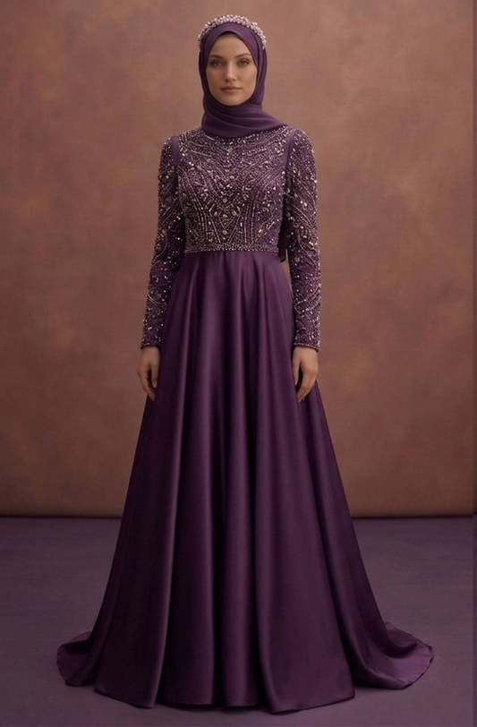 Beaded Muslim Prom Dresses – Subtle Sparkle with Coverage
