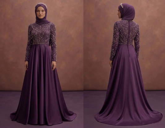 Beaded Muslim Prom Dresses – Subtle Sparkle with Coverage
