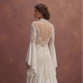 Bell Sleeve Wedding Dresses with Bohemian Style
