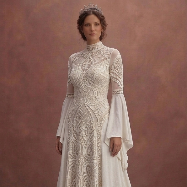 Bell Sleeve Wedding Dresses with Bohemian Style