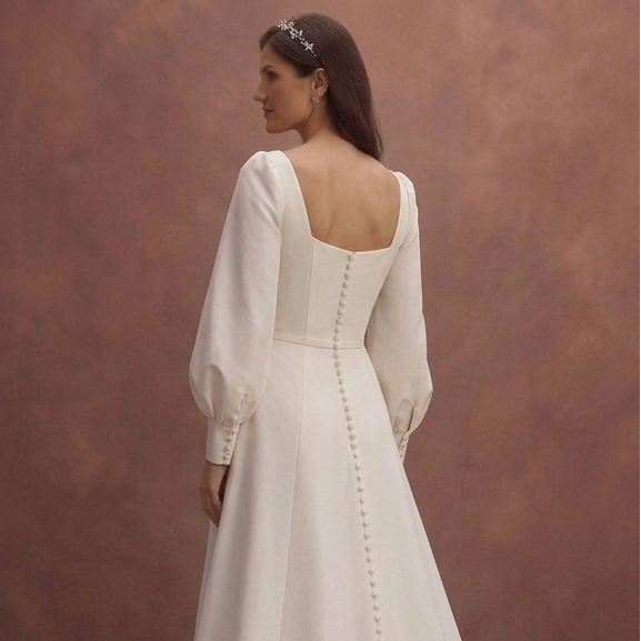 Bishop Sleeve Wedding Dresses with Vintage Charm