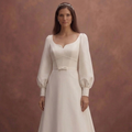 Bishop Sleeve Wedding Dresses with Vintage Charm